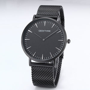 Japan quartz-watch stainless steel Mesh strap ultra thin - men watches - 99fab.com