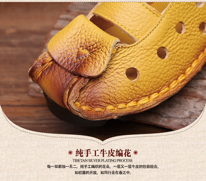 2017 Summer New Soft Bottom Flat Genuine Leather Women Shoes - women shoes - 99fab.com