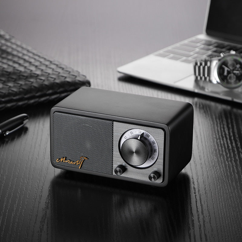 MOZART High quality mini bluetooth wireless speaker with radio - Black