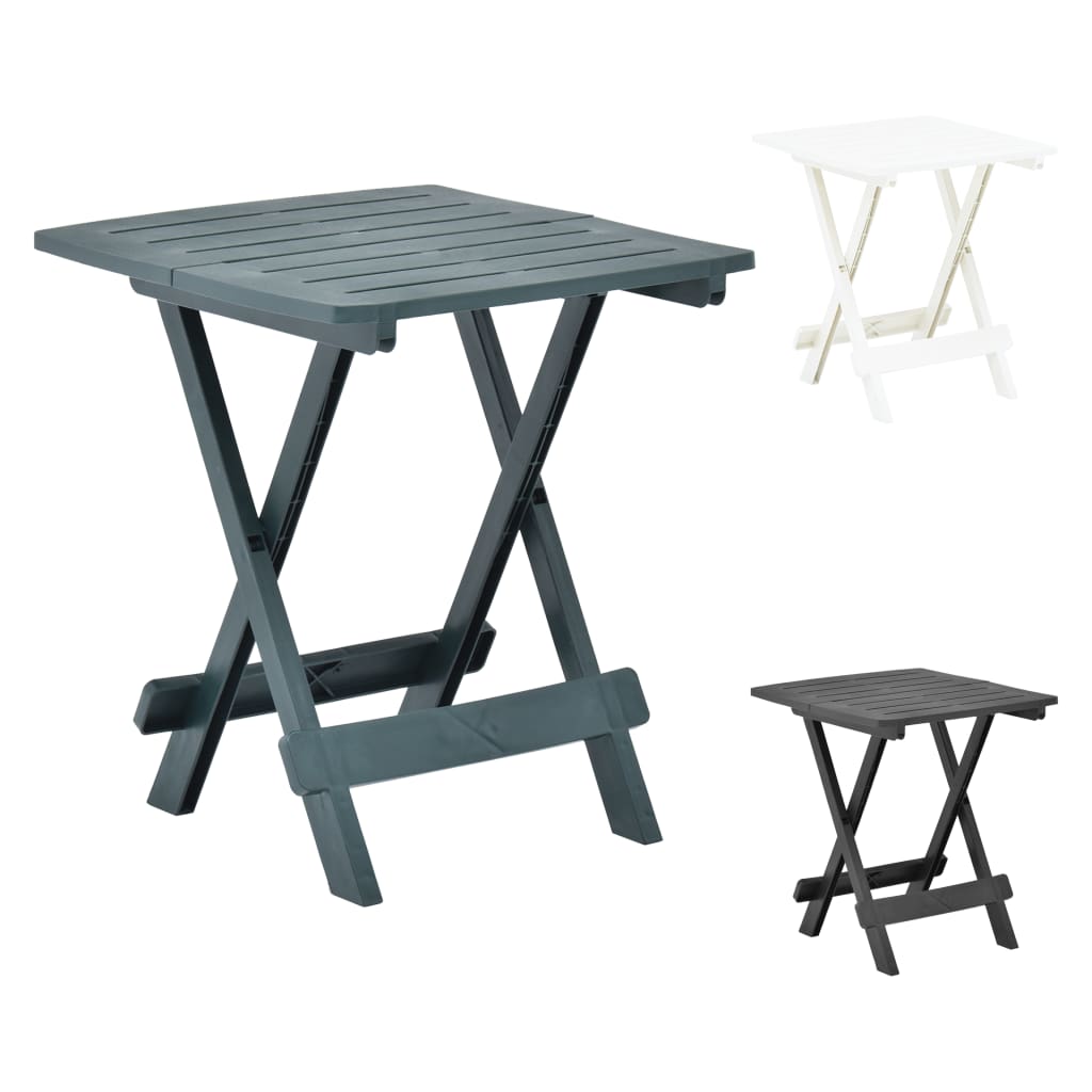 vidaXL Bistro Table Outdoor Side Table Folding Garden Patio Table Plastic-9
