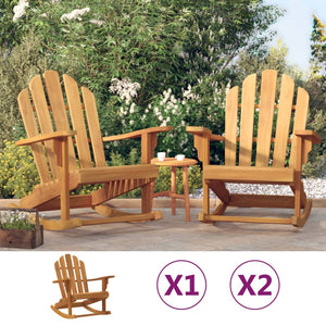 vidaXL Adirondack Chair Patio Lawn Chair Weather Resistant Solid Wood Teak-2