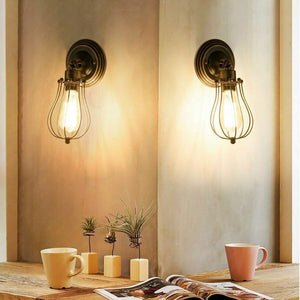 Birdcage Balloon Shape wall light Brushed Copper