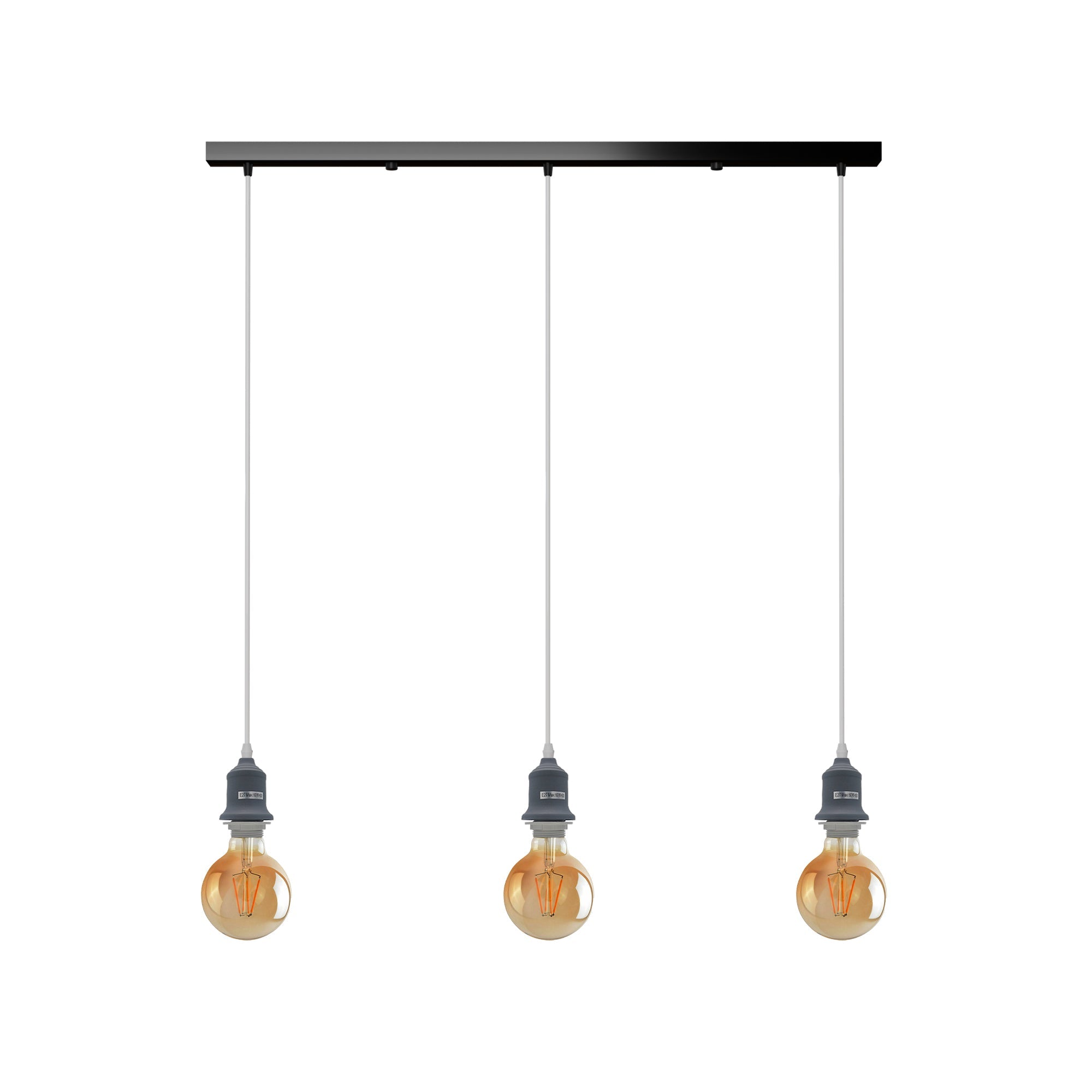 Industrial Vintage 3-Way Rectangle Ceiling Hanging Pendant Lights ~1921-3