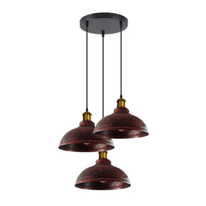 Industrial Vintage Loft Bar 3 Way Hanging Curvy Pendant Light~2052-1