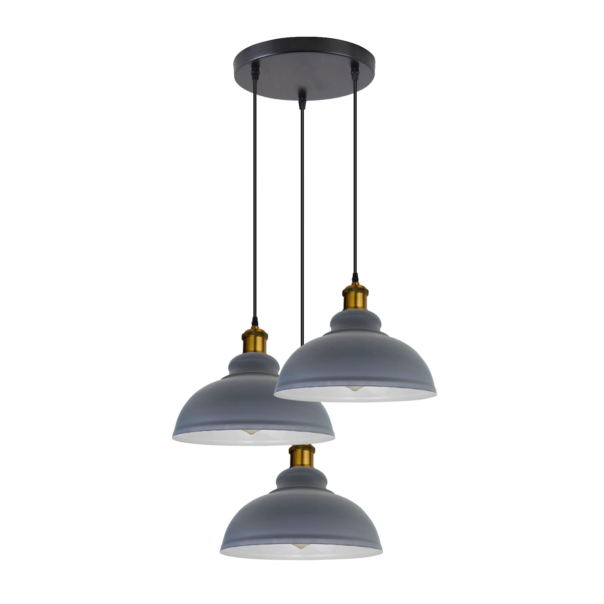 Industrial Vintage Loft Bar 3 Way Hanging Curvy Pendant Light~2049-3