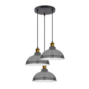 Industrial Vintage Loft Bar 3 Way Hanging Curvy Pendant Light~2045-3