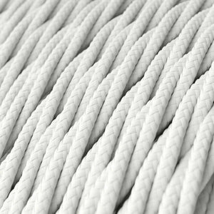 Electrical Cable 3 Core Twised Flex Fabric White~2100-12