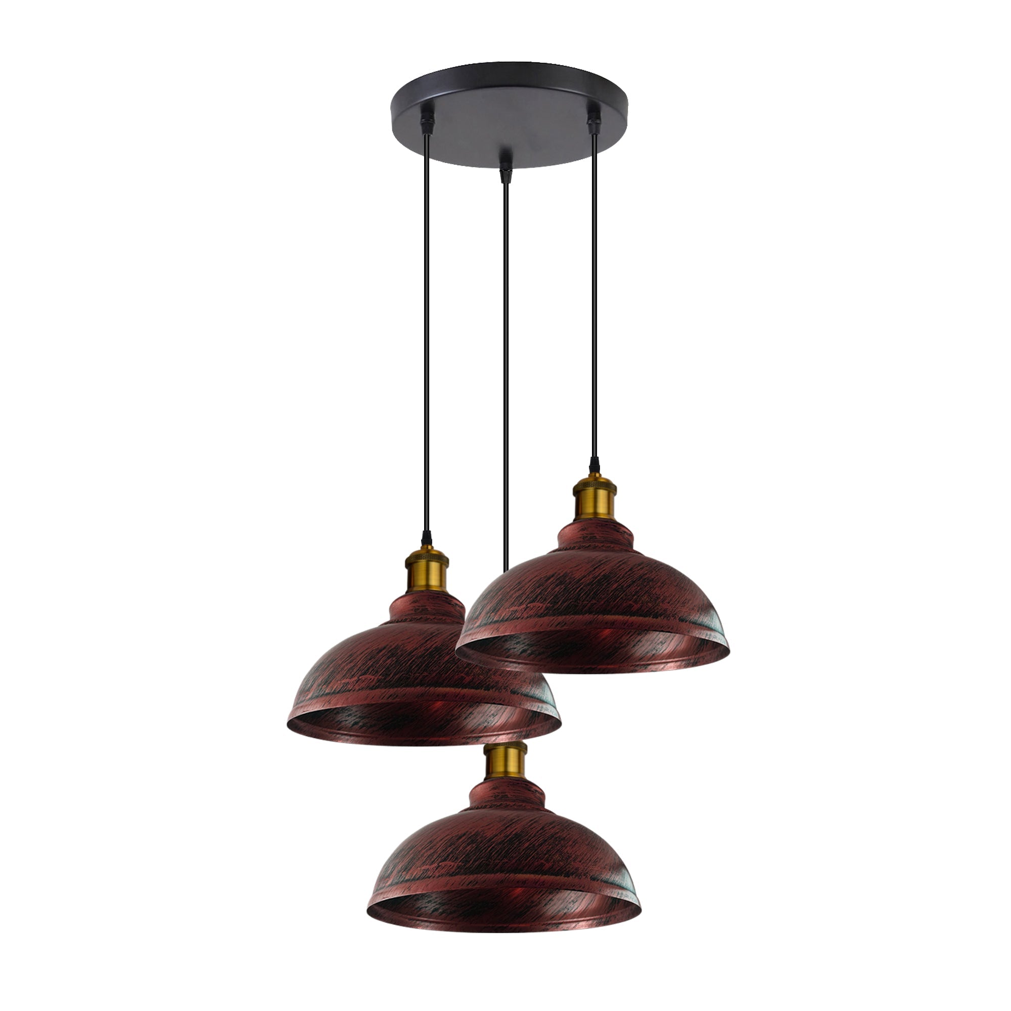 Industrial Vintage Loft Bar 3 Way Hanging Curvy Pendant Light~2052-3