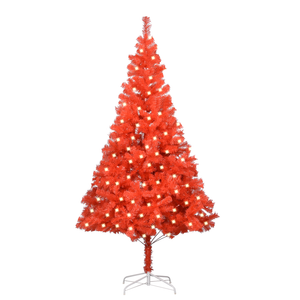 vidaXL Christmas Tree Party Decoration Artificial Tree with LEDs and Stand-53