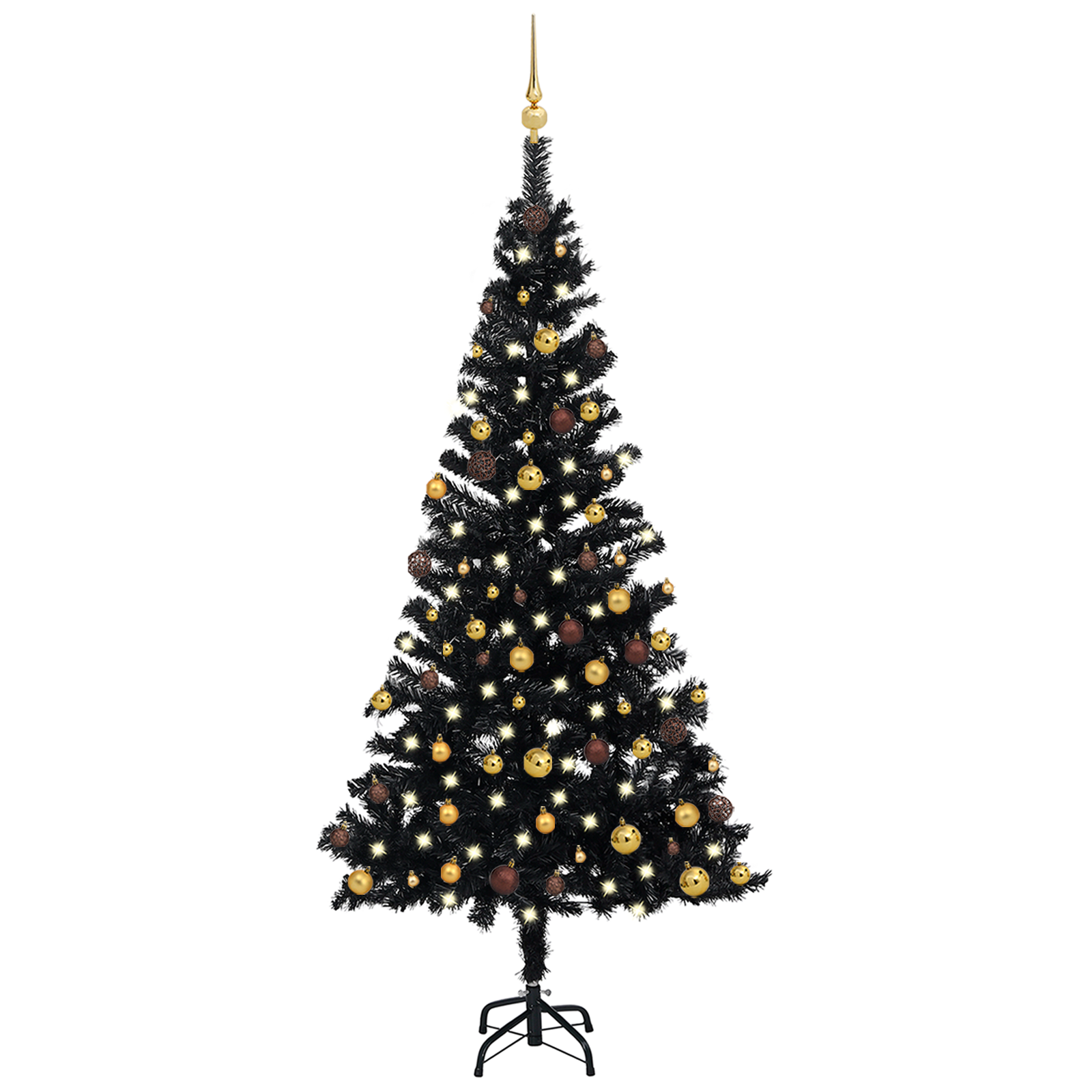 vidaXL Artificial Pre-lit Christmas Tree with Ball Set Party Decoration PVC-10