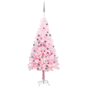 vidaXL Artificial Pre-lit Christmas Tree with Ball Set Party Decoration PVC-15