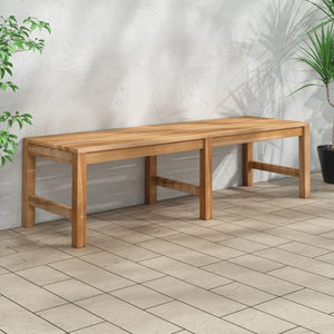 vidaXL Outdoor Patio Bench Garden Bench with Wooden Frame Solid Wood Teak-14