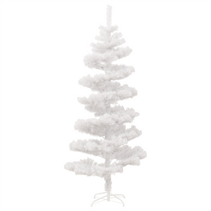 vidaXL Christmas Tree Decor Swirl Artificial Xmas Tree with Pot and LEDs PVC-13