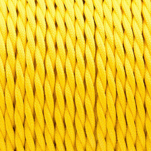 3 Core Electrical Twisted Fabric wire Yellow~2095-3