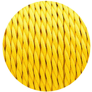 3 Core Electrical Twisted Fabric wire Yellow~2095-0