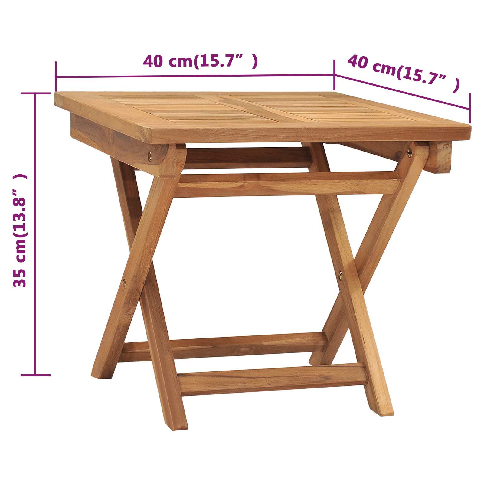 vidaXL Sun Lounger with Table Solid Teak Wood-10