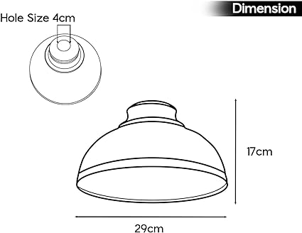 2 Pack Modern Industrial  Lamp Shade With Free Reducer Plate ~1743-2