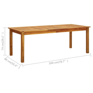 vidaXL Outdoor Dining Table Patio Table Garden Furniture Solid Wood Acacia-19