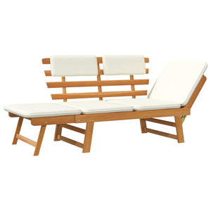 vidaXL Patio Bench Outdoor Garden Bench with Cushions 2-in-1 Solid Wood Acacia-6