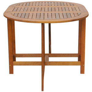 vidaXL Patio Table 51.1"x35.4"x28.3" Solid Acacia Wood-5