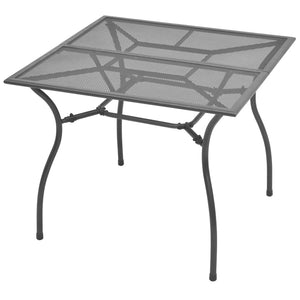 vidaXL 3 Piece Bistro Set with Folding Chairs Steel Anthracite-2