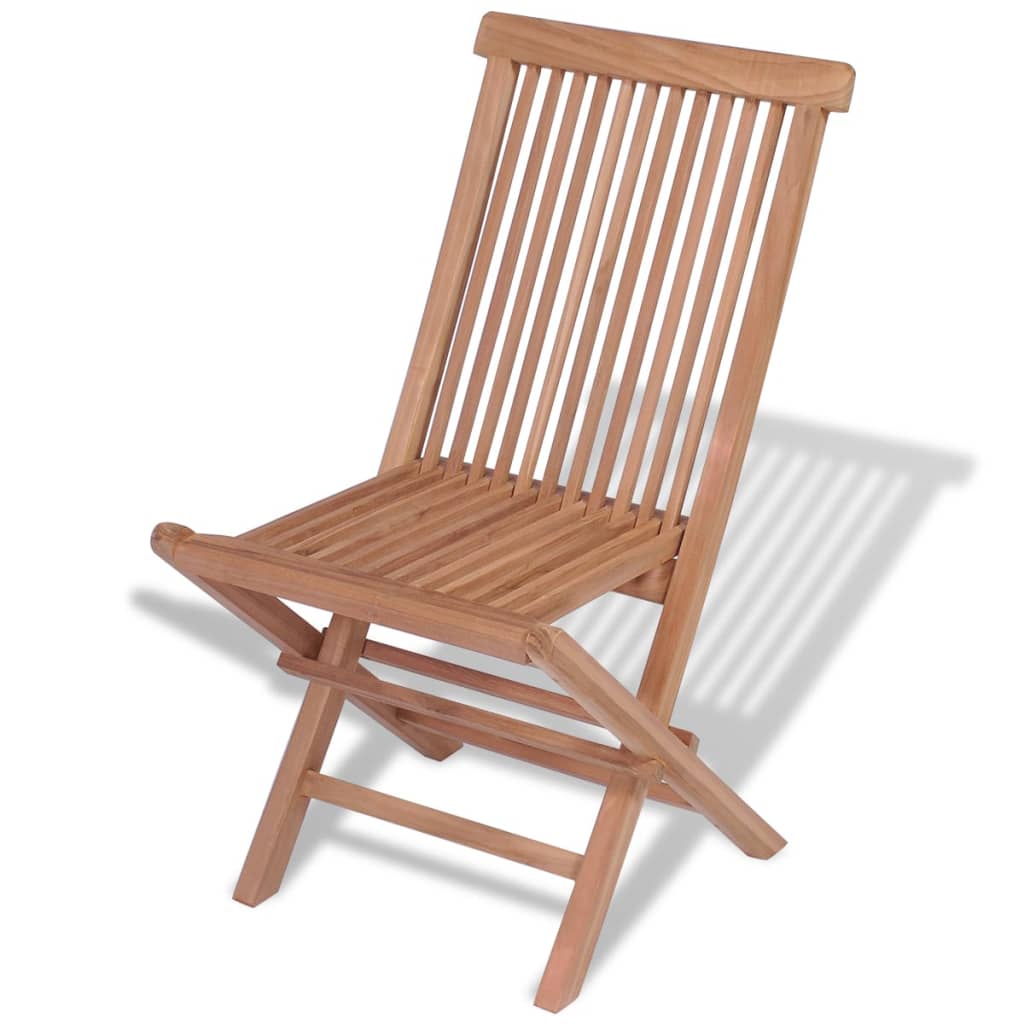 vidaXL Patio Folding Chairs Outdoor Garden Camping Lawn Chair Solid Wood Teak-13