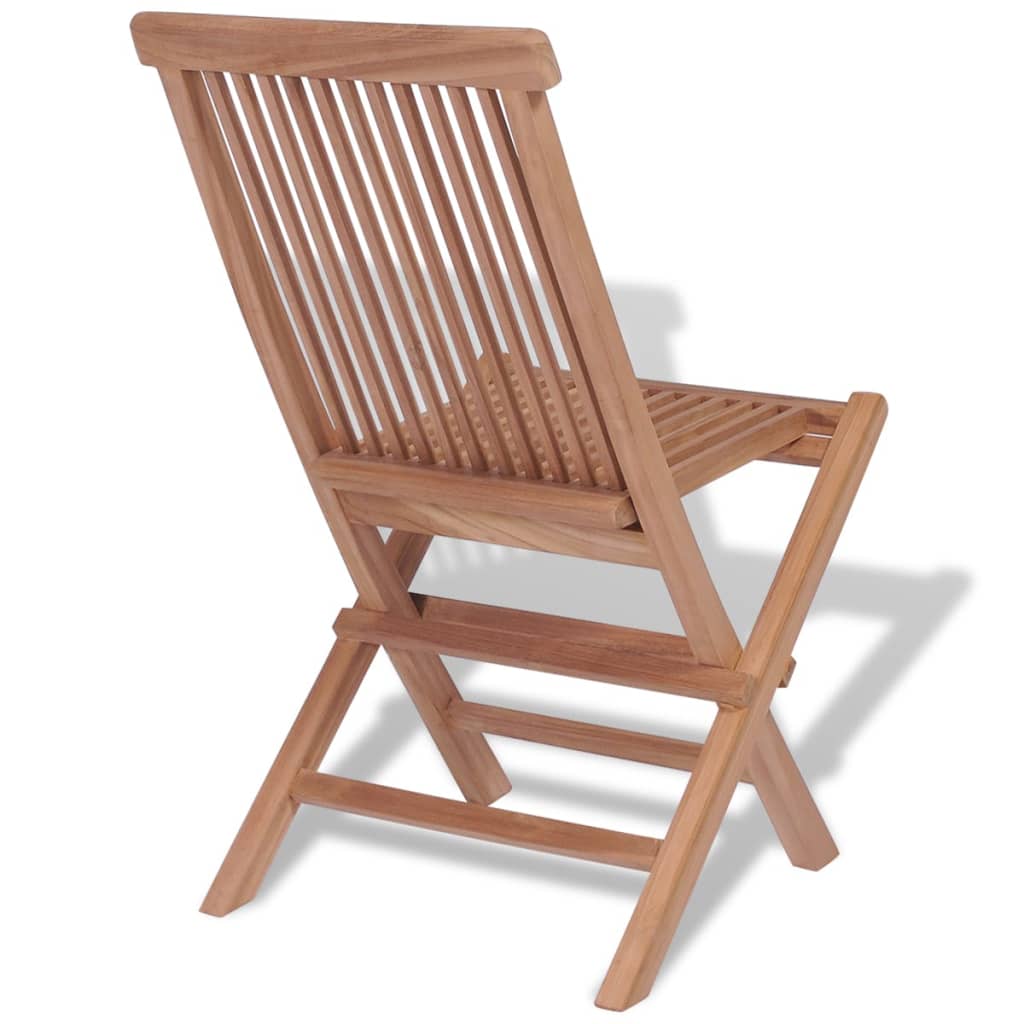 vidaXL Patio Folding Chairs Outdoor Garden Camping Lawn Chair Solid Wood Teak-15