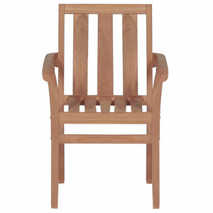 vidaXL 2/4/6/8x Solid Wood Teak Patio Chairs Garden Outdoor Furniture Seat-1