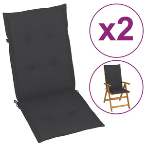 vidaXL Chair Cushion Water Repellent Garden High Back Chair Cushion Pad Fabric-38