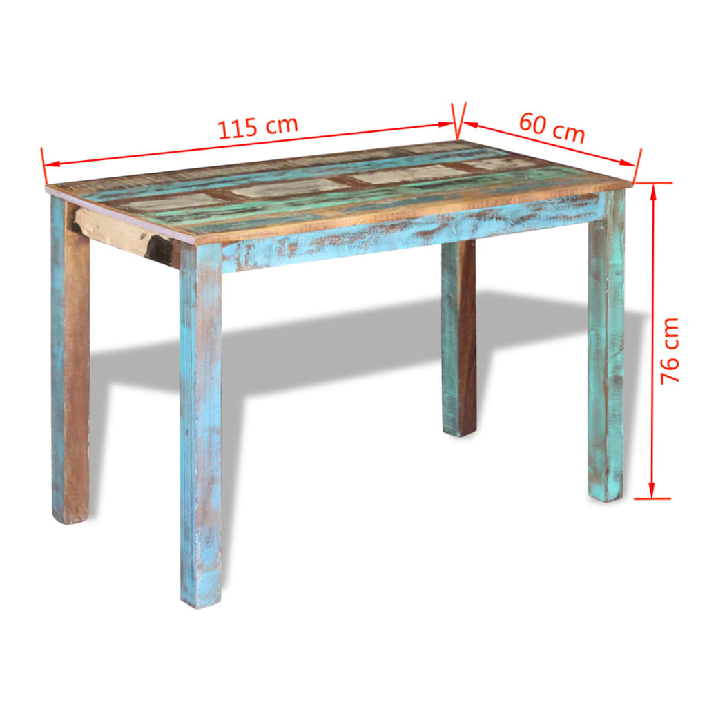 vidaXL Dining Table Kitchen Table Home Dining Room Table Solid Reclaimed Wood-11