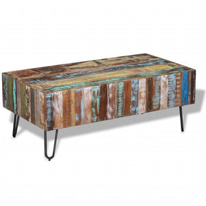 vidaXL Coffee Table Solid Reclaimed Wood 39.4"x19.7"x15"-0