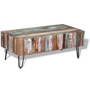 vidaXL Coffee Table Solid Reclaimed Wood 39.4"x19.7"x15"-1