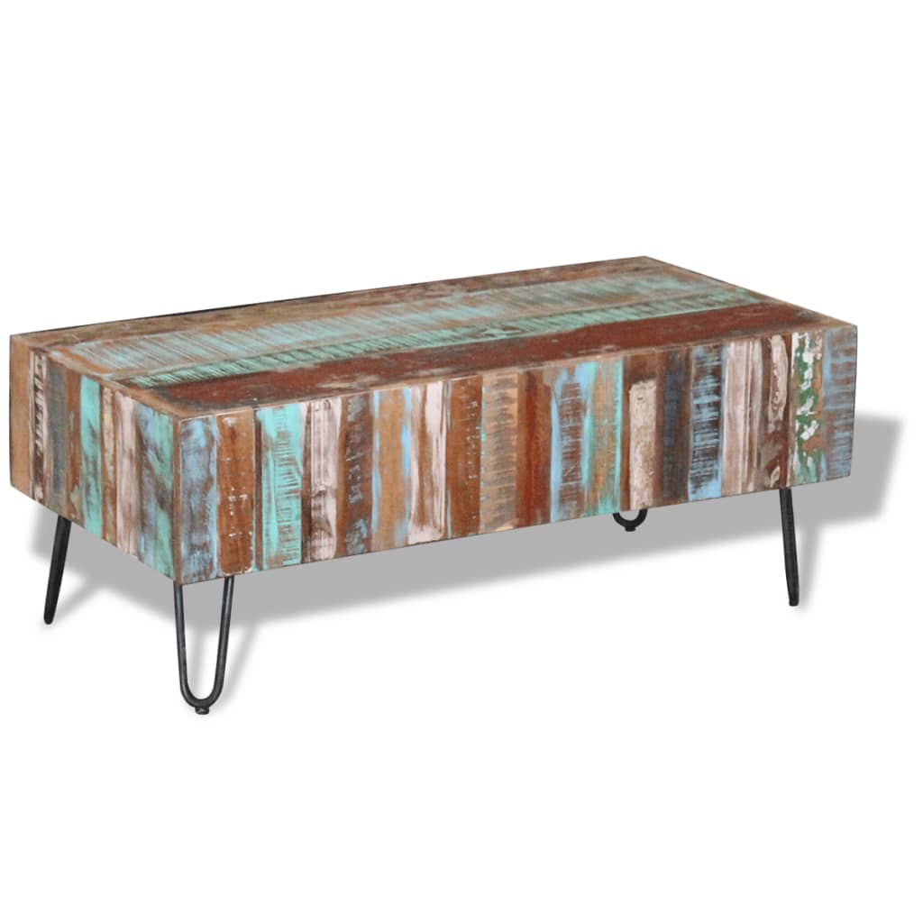 vidaXL Coffee Table Solid Reclaimed Wood 39.4"x19.7"x15"-2