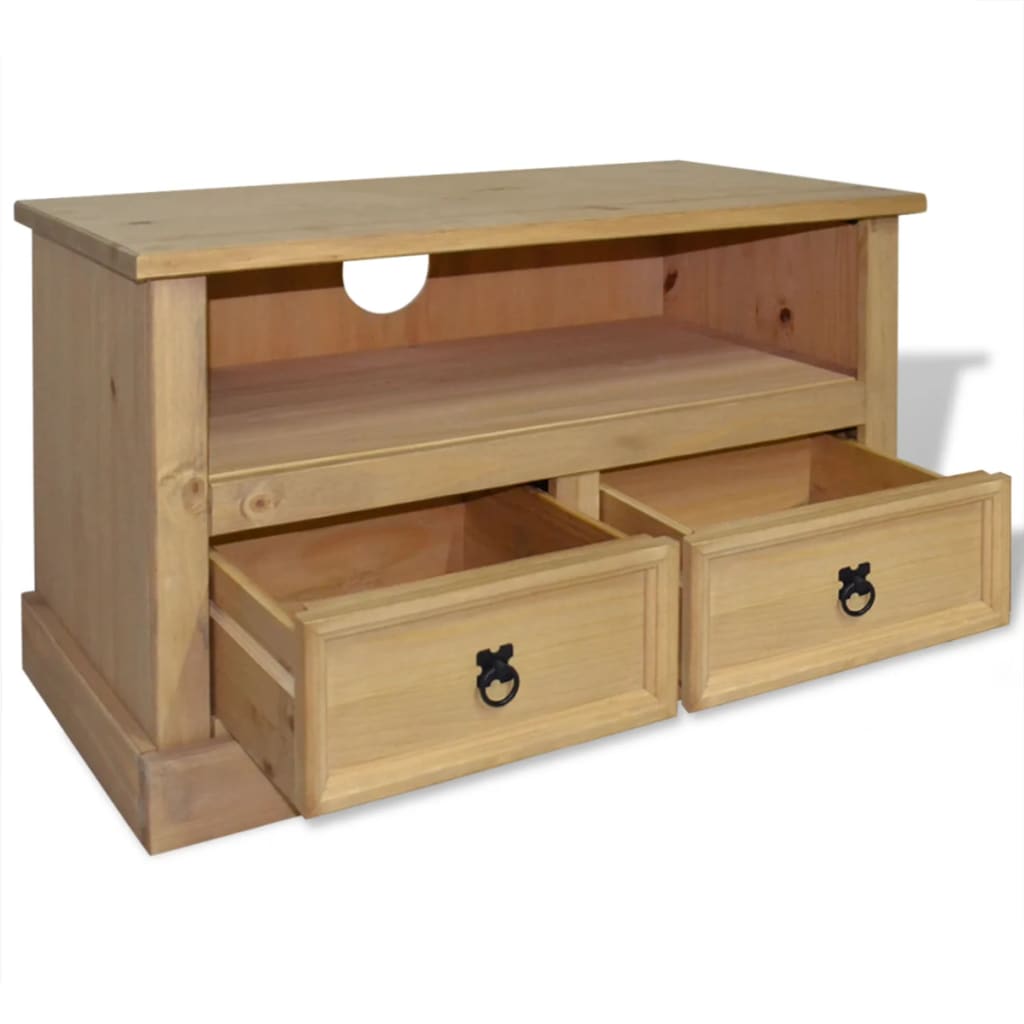 vidaXL TV Stand Mexican Pine Corona Range 35.8"x16.9"x22"-4