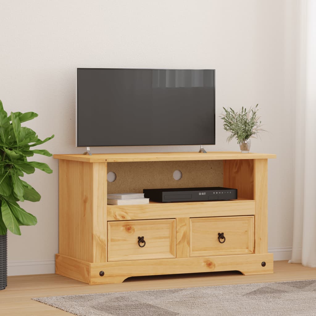 vidaXL TV Stand Mexican Pine Corona Range 35.8"x16.9"x22"-8