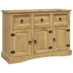 vidaXL Sideboard Drawer Cupboard Buffet Storage Cabinet Solid Mexican Pinewood-0