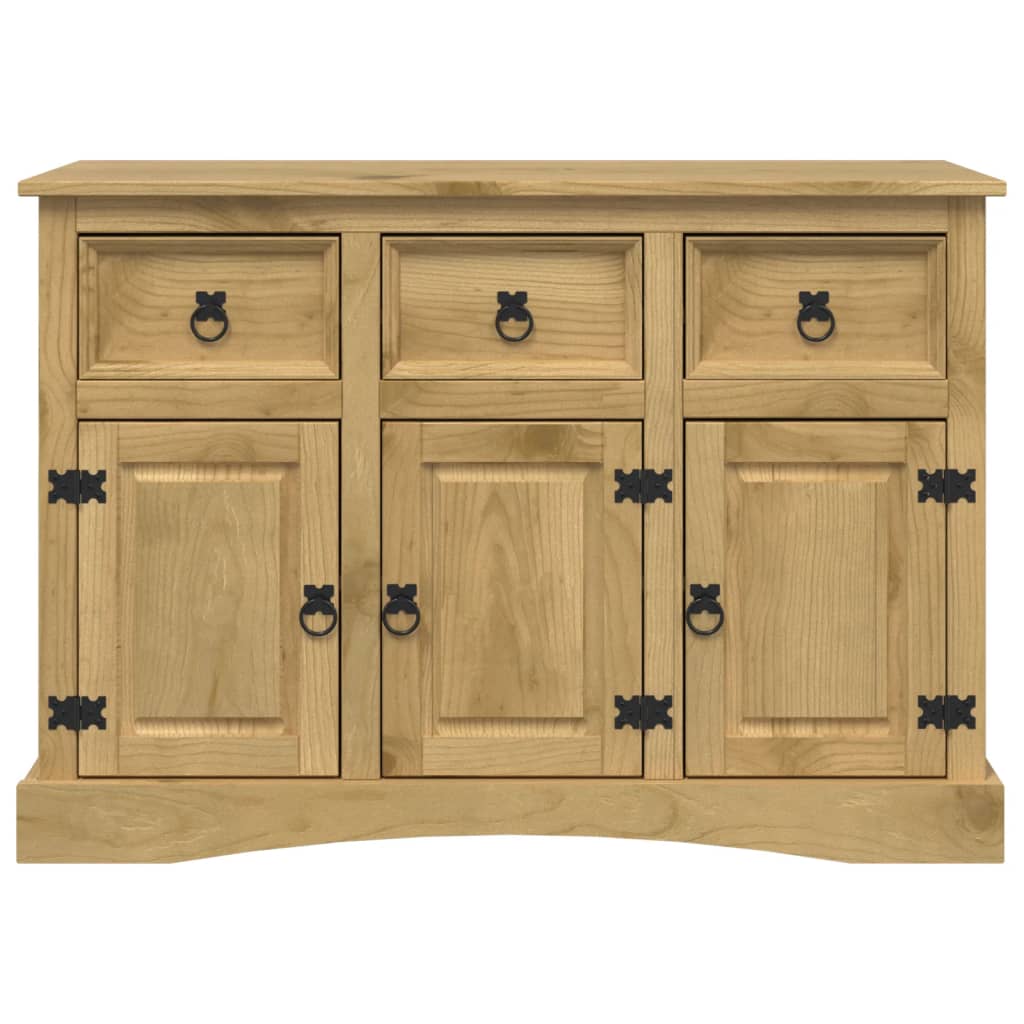 vidaXL Sideboard Drawer Cupboard Buffet Storage Cabinet Solid Mexican Pinewood-6