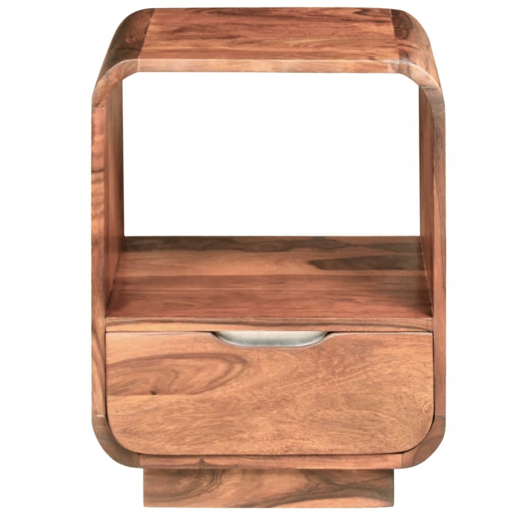 vidaXL Nightstand 2 Pcs Storage Cabinet Bedside Table Solid Wood Sheesham-5