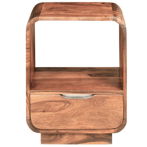vidaXL Nightstand 2 Pcs Storage Cabinet Bedside Table Solid Wood Sheesham-13