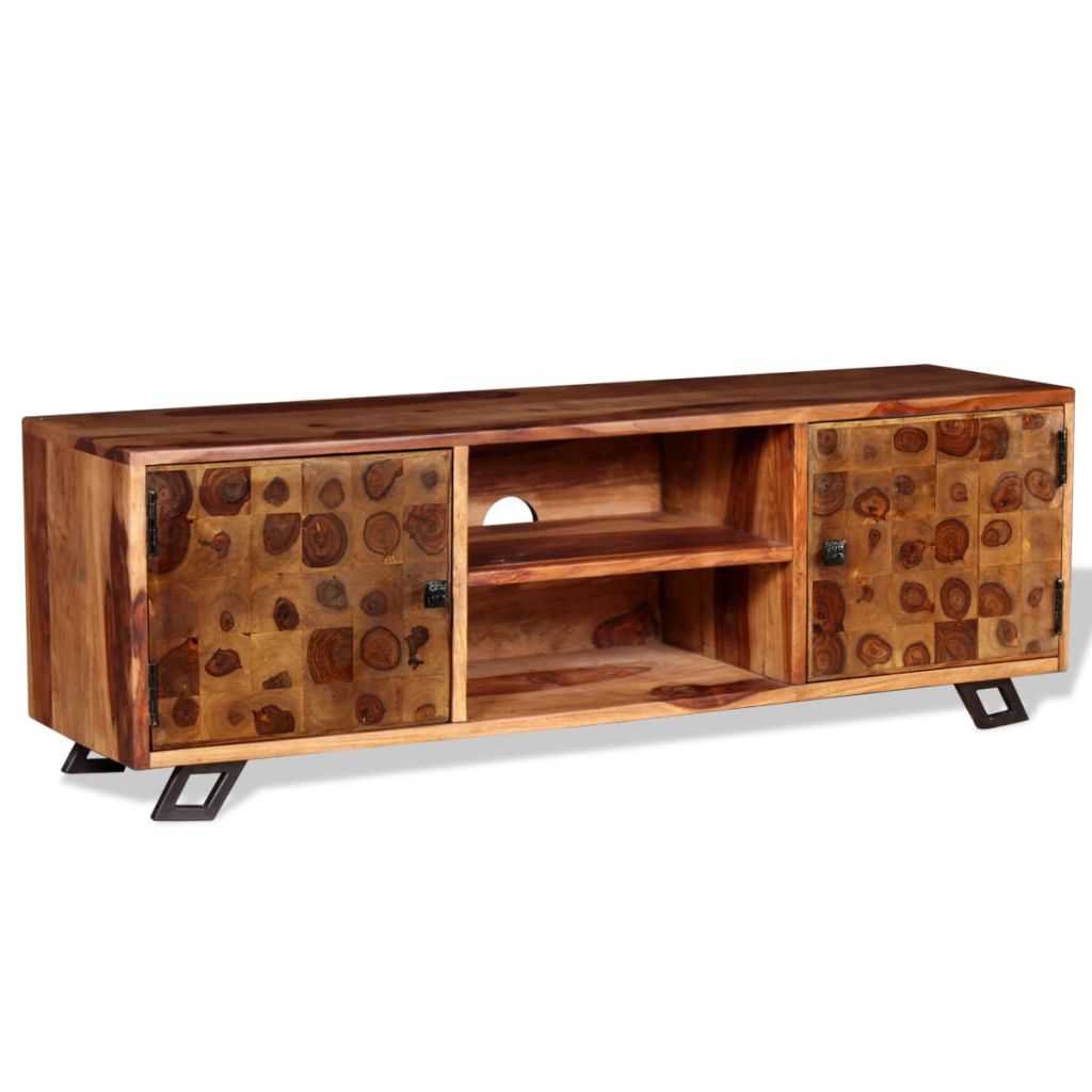 vidaXL TV Stand Solid Wood Sheesham 47.2"x11.8"x15.7"-3