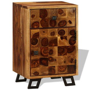 vidaXL Nightstand Solid Sheesham Wood 14.6"x11.8"x21.3"-3