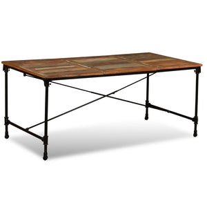 vidaXL Dining Table Kitchen Table Home Dining Room Table Solid Reclaimed Wood-1