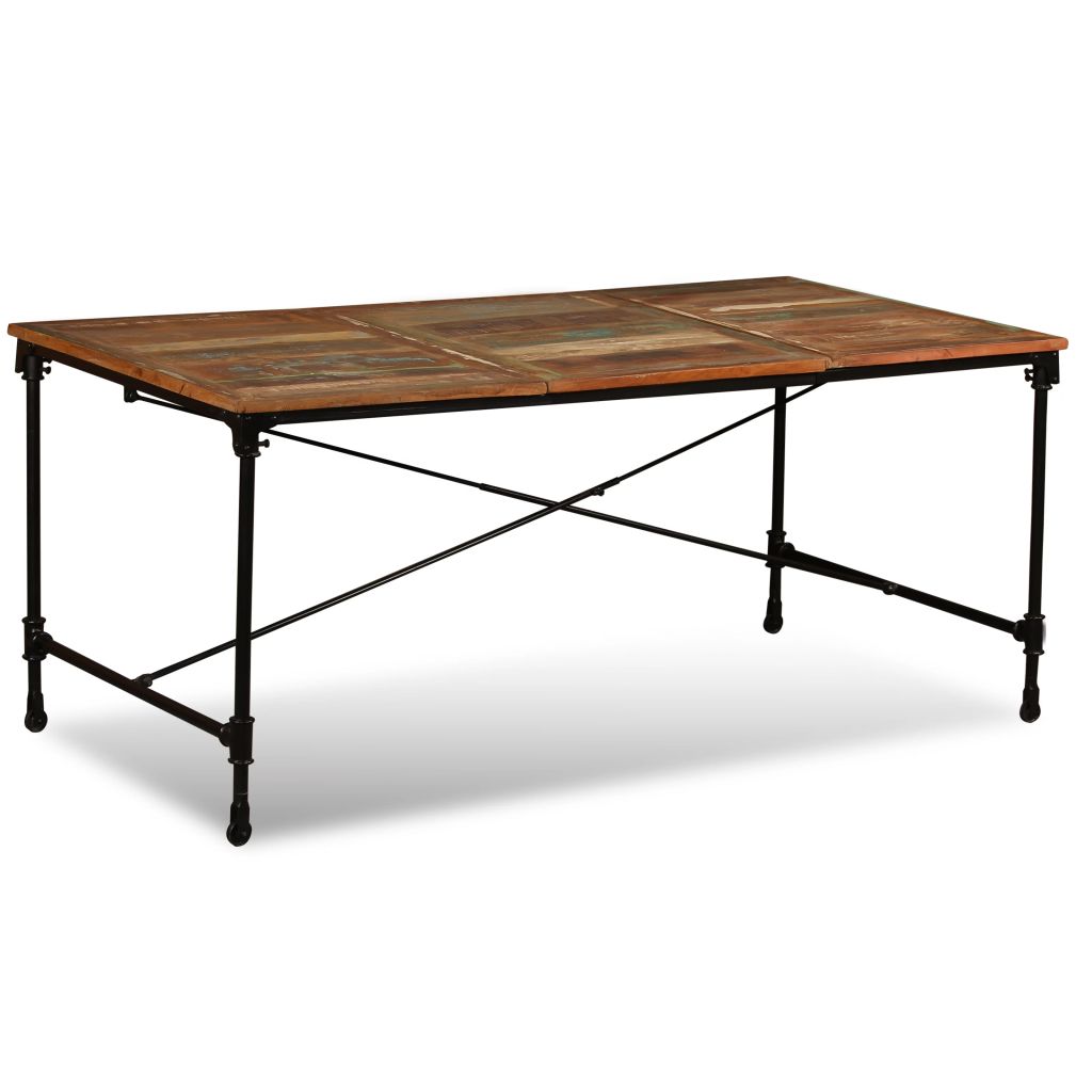 vidaXL Dining Table Kitchen Table Home Dining Room Table Solid Reclaimed Wood-4