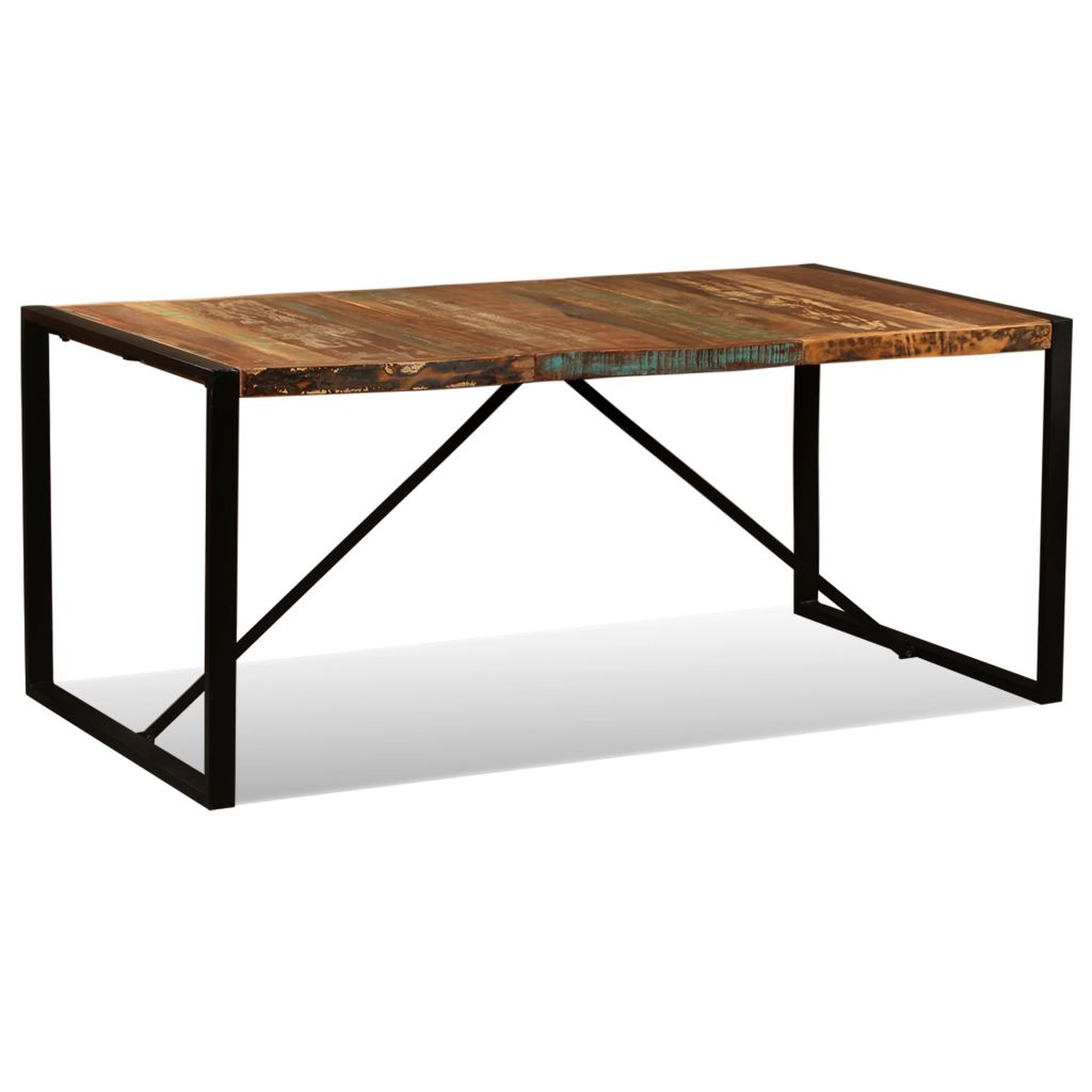 vidaXL Dining Table Kitchen Table Dining Room Table Solid Rough Mango Wood-8