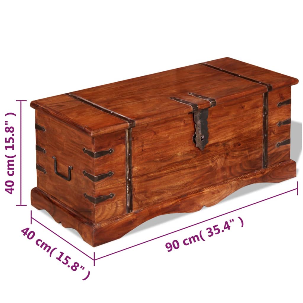 vidaXL Storage Chest Acacia Wood-23