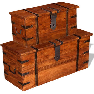 vidaXL Storage Chest Acacia Wood-12