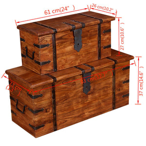 vidaXL Storage Chest Acacia Wood-27