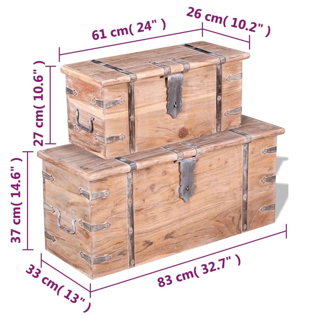 vidaXL Storage Chest Acacia Wood-17