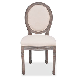 vidaXL Dining Chairs 4 pcs Cream Fabric-2