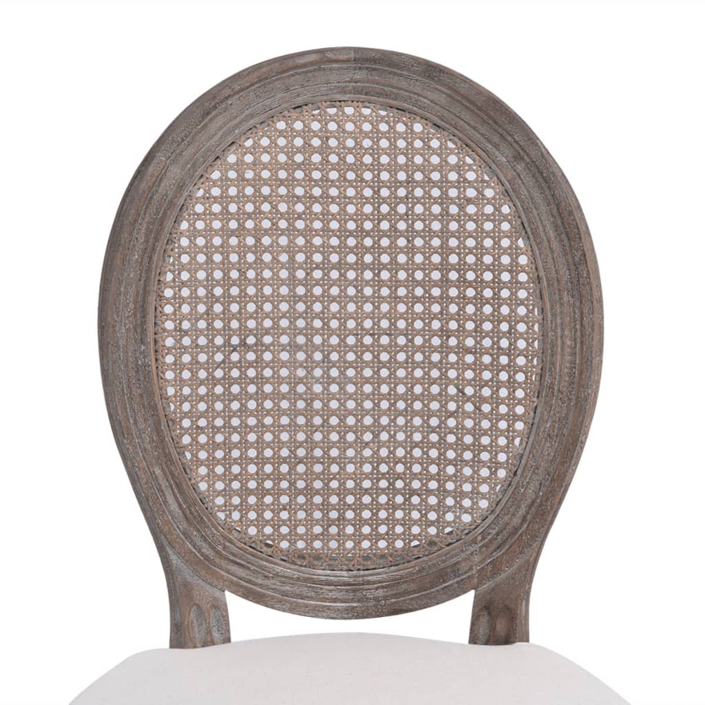 vidaXL Dining Chairs 4 pcs Cream Fabric-3